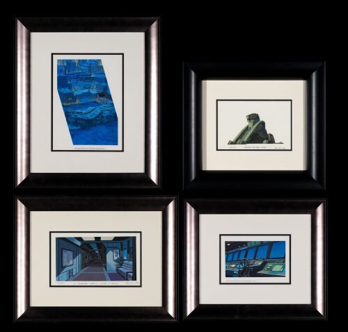 2057. Ultimate Avengers Set of Four Original Production Backgrounds Framed ### ULTIMATE AVENGERS, THE MOVIE (2012)