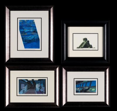 2057. Ultimate Avengers Set of Four Original Production Backgrounds Framed ### ULTIMATE AVENGERS, THE MOVIE (2012)
