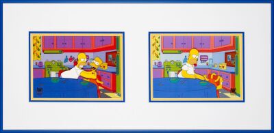 2060. Two Homer Strangling Bart Original Framed Production Cels from "Treehouse of Horror XII" ### THE SIMPSONS (T.V. SERIES, 1989-PRESENT)