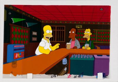 2061. Homer Lenny and Carl Original Production Cel and Original Key Master Production Background from 'The Frying Game' ### THE SIMPSONS (T.V. SERIES, 1989-PRESENT)