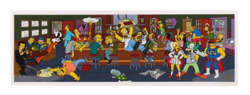 2080. Happy Hour Limited Edition Sericel ### THE SIMPSONS (T.V. SERIES, 1989-PRESENT)