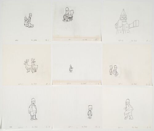 2086. Homer, Bart, Collection of Original Hand-drawn Production Artwork from "Homer's Phobia" ### THE SIMPSONS (T.V. SERIES, 1989-PRESENT)
