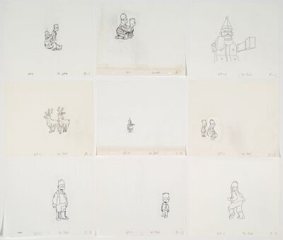2086. Homer, Bart, Collection of Original Hand-drawn Production Artwork from "Homer's Phobia" ### THE SIMPSONS (T.V. SERIES, 1989-PRESENT)
