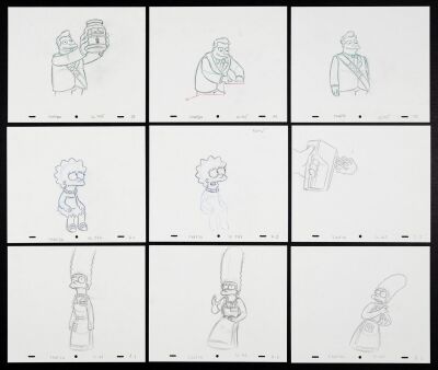2088. Lisa, Marge, Mayor Quimby, Collection of Original Hand-drawn Production Artwork from "All's Fair in Oven War" ### THE SIMPSONS (T.V. SERIES, 1989-PRESENT)