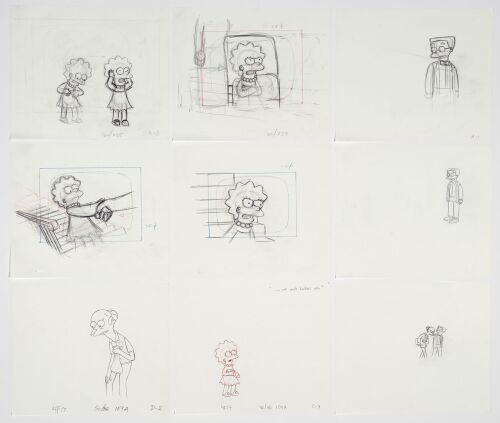 2089. Mr. Burns, Smithers, Lisa, Collection of Hand-drawn Artwork from "The Old Man and the Lisa" ### THE SIMPSONS (T.V. SERIES, 1989-PRESENT)