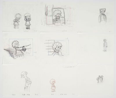 2089. Mr. Burns, Smithers, Lisa, Collection of Hand-drawn Artwork from "The Old Man and the Lisa" ### THE SIMPSONS (T.V. SERIES, 1989-PRESENT)