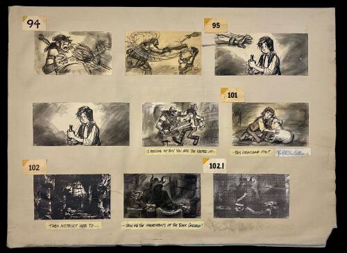 2099. Original Production Storyboard Panel ### THE BLACK CAULDRON (1985)