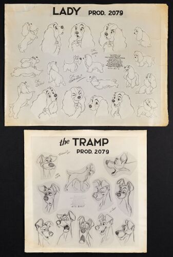 2108. Lady and Tramp Oversize Original Production Photostat Model Sheets ### LADY AND THE TRAMP (1955)