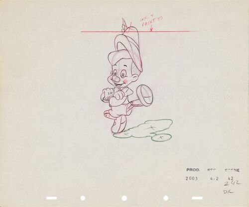 2115. Pinocchio 'I Got No Strings' Sequence Original Production Drawing ### PINOCCHIO (1940)