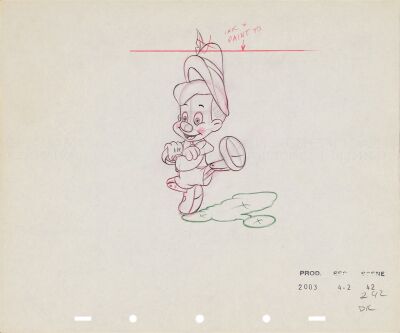 2115. Pinocchio 'I Got No Strings' Sequence Original Production Drawing ### PINOCCHIO (1940)