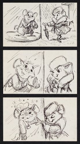 2118. Bernard and Miss Bianca Original Storyboard Drawings (Set of three) ### THE RESCUERS (1977)