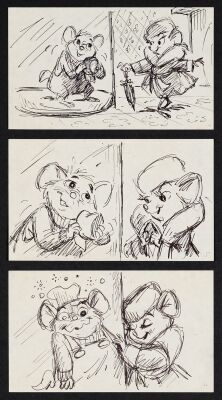 2118. Bernard and Miss Bianca Original Storyboard Drawings (Set of three) ### THE RESCUERS (1977)