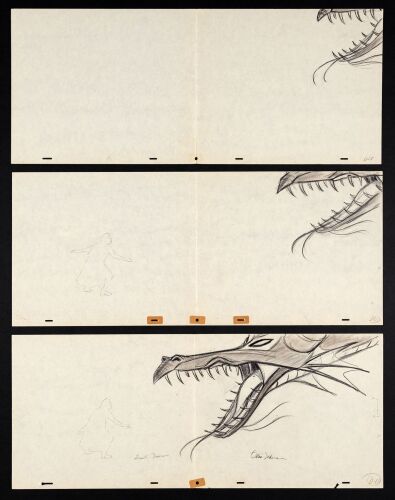 2124. Maleficent as the Dragon, and Prince Phillip Original Production Drawing Signed Frank Thomas and Ollie Johnston ### SLEEPING BEAUTY (1959)