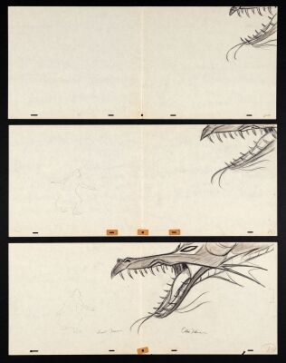 2124. Maleficent as the Dragon, and Prince Phillip Original Production Drawing Signed Frank Thomas and Ollie Johnston ### SLEEPING BEAUTY (1959)
