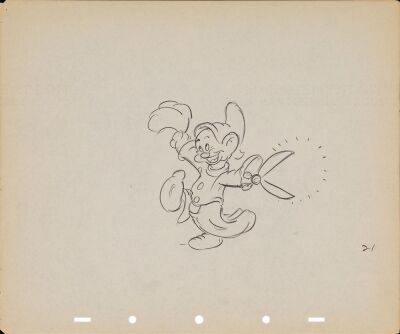 2127. Dopey Original Production Drawing ### SNOW WHITE AND THE SEVEN DWARFS (1937)