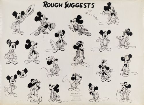 2130. Mickey Mouse Oversize Original Production Photostat Model Sheet ### PLIGHT OF THE BUMBLE BEE (1951)