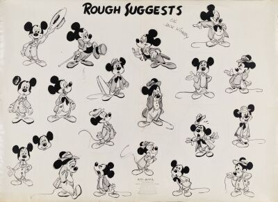 2130. Mickey Mouse Oversize Original Production Photostat Model Sheet ### PLIGHT OF THE BUMBLE BEE (1951)