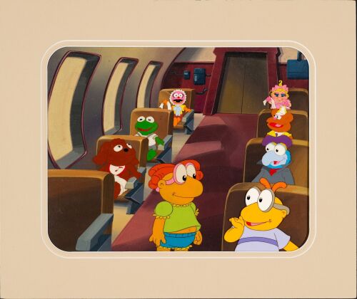 2142. Baby Kermit Original Production Cel on Key Master Background ### MUPPETS BABIES (1984)