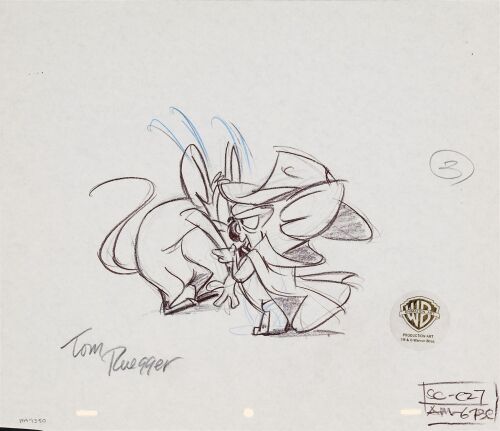 2149. Pinky and The Brain Original production Drawing Signed Tom Ruegger from "Pinky and the Fog" ### PINKY AND THE BRAIN (1995-1998)
