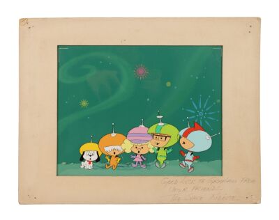2164. Scooter, Countdown, Jenny Ket, Snoopy and Pupstar Original Production Cel on Key Master Production Background ### THE SPACE KIDETTES (T.V. SERIES, 1966-1967)