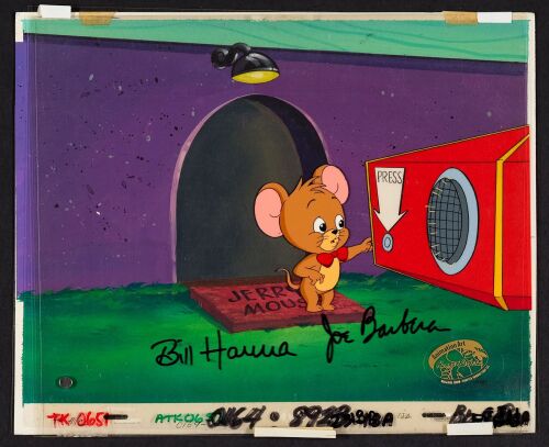 2166. Jerry Original Production Cel on Original Production Key Master Background from "Tom and Jerry Kids" Signed Bill Hanna and Joe Barbera ### TOM AND JERRY KIDS (1990)