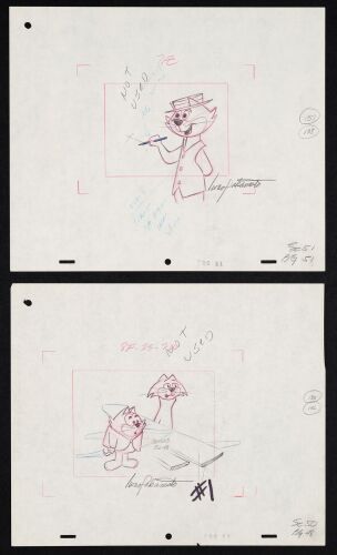 2170. Top Cat, Benny the Ball, Choo Choo Original Production Drawings Signed Iwao Takamoto ### TOP CAT (1961)