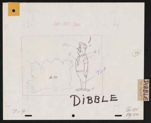 2171. Officer Dibble Original Production Layout Drawing ### TOP CAT (1961)