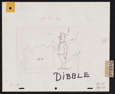 2171. Officer Dibble Original Production Layout Drawing ### TOP CAT (1961)