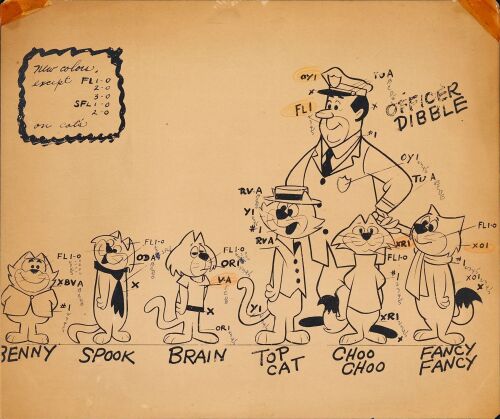 2172. Top Cat Cast Original Photostat Model Sheet ### TOP CAT (1961)