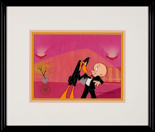 2174. Daffy Duck and Porky Pig Original Framed Production Cel on Key Original Production Master Background ### BOX OFFICE BUNNY (1991)