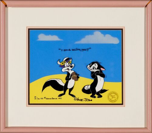 2183. Pepe Le Pew and Penelope Pussycat Hand-Painted Framed Limited Edition (No. 89/200) ### PEPE LE PEW