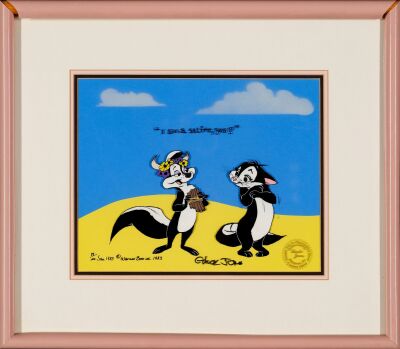 2183. Pepe Le Pew and Penelope Pussycat Hand-Painted Framed Limited Edition (No. 89/200) ### PEPE LE PEW