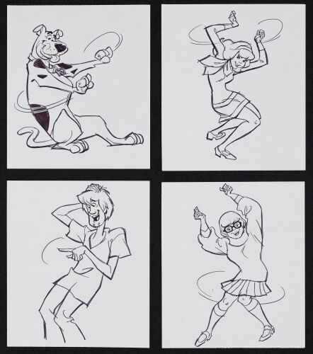 2191. Set of Four Hand-Drawn Iwao Takamoto Sketches (Scooby Doo) ### TAKAMOTO COLLECTION