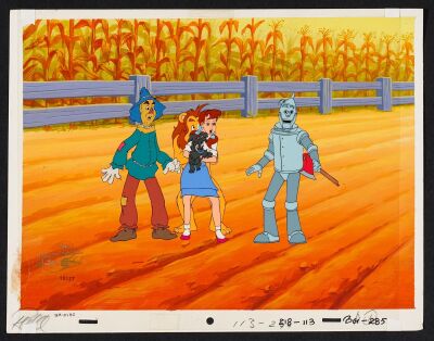 2194. Scarecrow, Cowardly Lion, Dorothy, Toto, Tin Man Original Production Cel on Key Original Production Master Background ### THE WONDERFUL WIZARD OF OZ (1986)