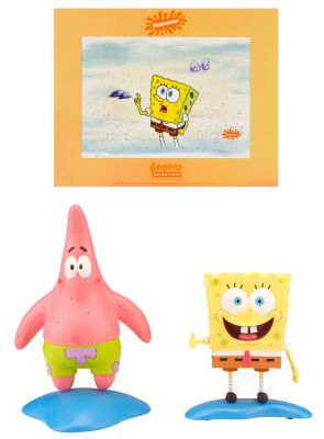 2198. Spongebob Squarepants Original Production Cel and Two Limited Edition Maquettes of Spongebob (No. 177/2000), and Patrick (No. 419/2000) ### SPONGEBOB SQUAREPANTS (T.V. SERIES, 1999 - PRESENT)