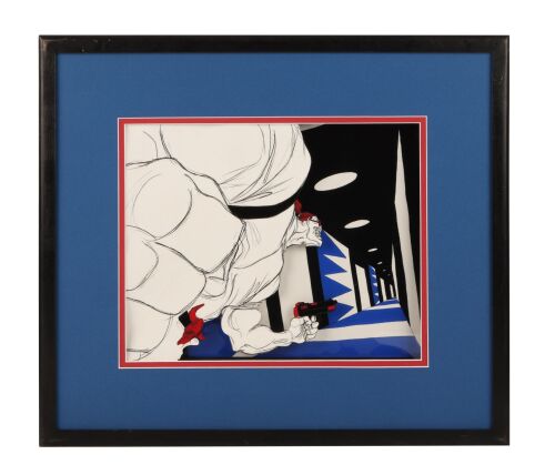 2212. Framed Mickey Knox Original Production Cel setup on Key Master Production Background ### NATURAL BORN KILLERS (1994)