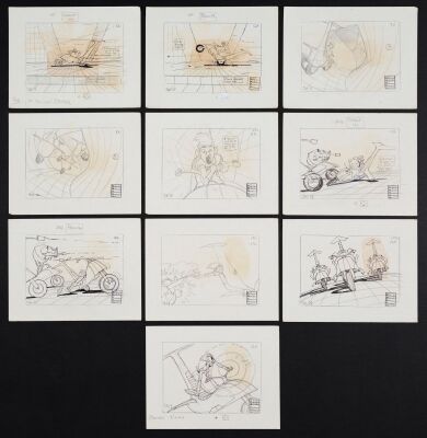 2216. Space Ace Hand Drawn Storyboards The Chase ### SPACE ACE (VIDEO GAME, 1983)