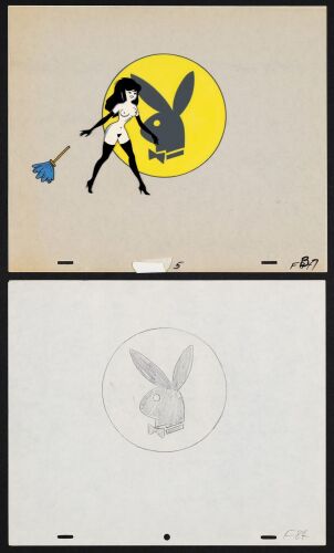 2222. Playboy Icon and Bunny Girl Original Production Cels and Original Production Drawing ### PLAYBOY (1980S)