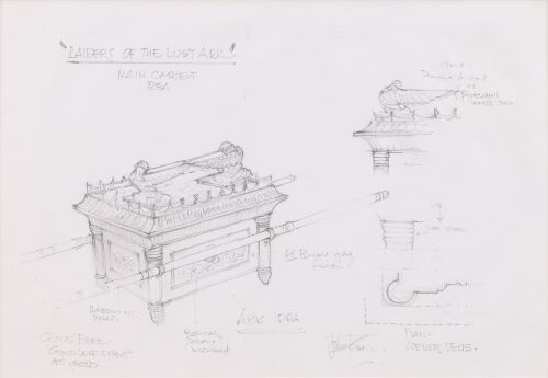 205. Framed Hand-Drawn John Fenner Ark of the Covenant Pencil Production Illustration ### INDIANA JONES AND THE RAIDERS OF THE LOST ARK (1981)