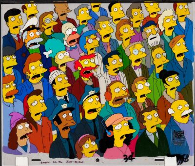 2062. Crowd Scene Original Production Cel from "Treehouse of Horror X" ### THE SIMPSONS (T.V. SERIES, 1989-PRESENT)