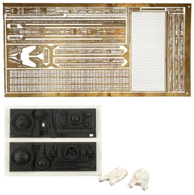 580. Mark Stetson Collection: Mark Stetson Collection: Tyrell Corporation Pyramid Pattern Etching Sheet and Canopy Pull with Pair of Panel Model Miniatures and Unfinished Spinner Castings ### BLADE RUNNER (1982)