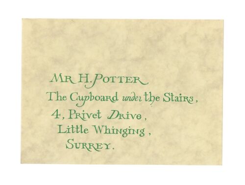 769A. Harry Potter's (Daniel Radcliffe) Hogwarts Acceptance Letter Envelope ### HARRY POTTER AND THE SORCERER'S STONE (2001)