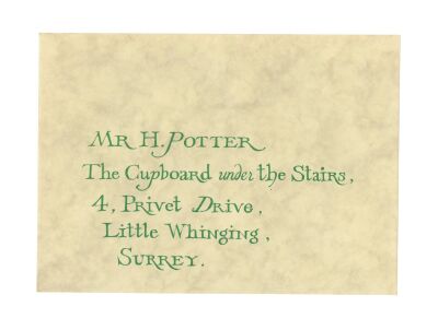 769A. Harry Potter's (Daniel Radcliffe) Hogwarts Acceptance Letter Envelope ### HARRY POTTER AND THE SORCERER'S STONE (2001)