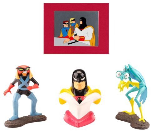 2163. Space Ghost Original Production Cel and Three Limited Edition Maquettes #266/2500, #373/2500 and #386/2500 ### SPACE GHOST (1966-1968)