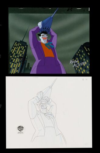 2020. Joker Original Production Cel and Matching Production Drawing from "Batman: Mask of the Phantasm" Signed by Kevin Altieri ### BATMAN: THE ANIMATED SERIES (1992-1995)