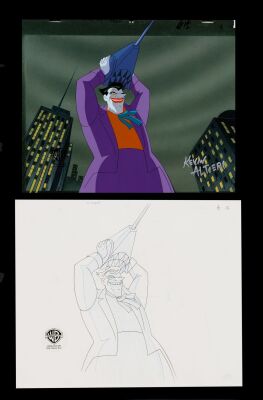 2020. Joker Original Production Cel and Matching Production Drawing from "Batman: Mask of the Phantasm" Signed by Kevin Altieri ### BATMAN: THE ANIMATED SERIES (1992-1995)