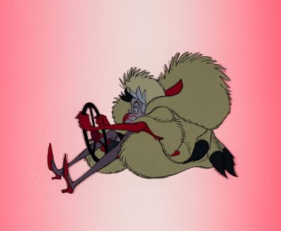 2095. Cruella De Vil in Car Original Production Cel ### ONE HUNDRED AND ONE DALMATIANS (1961)