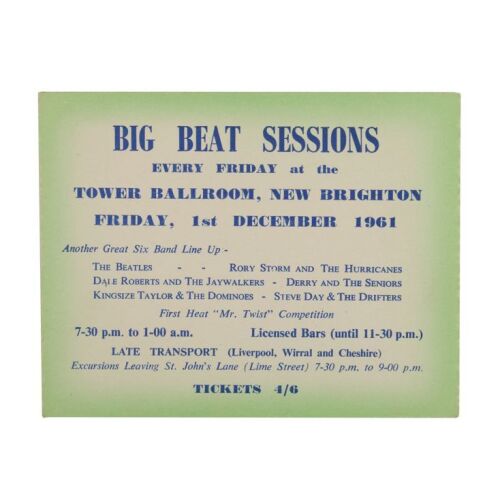 21. Big Beat Sessions Ticket, 1961 ### THE BEATLES