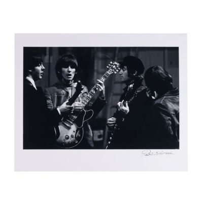 23. Paul McCartney, John Lennon, Ringo Starr and George Harrison "Practicing at Donmar Rehearsal Hall" Print by Robert Whitaker, London, 1965 ### THE BEATLES