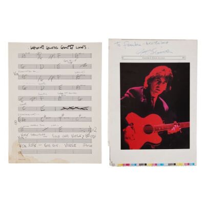 31. Handwritten "While My Guitar Gently Weeps" Sheet Music and Autographed Live in Japan Book-Proof Page ### GEORGE HARRISON